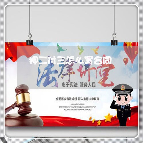 押二付三怎么写合同/2023042240695