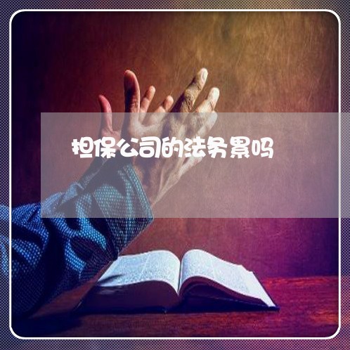 担保公司的法务累吗 担保公司的法务累吗