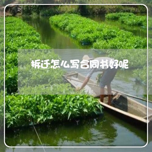 拆迁怎么写合同书好呢/2023022624837 拆迁怎么写合同书好呢/2023022624837
