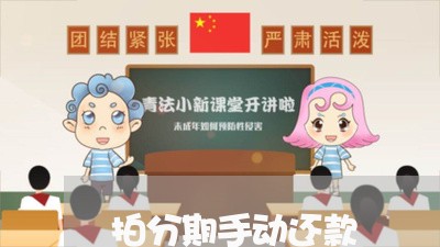 拍分期手动还款 拍分期手动还款