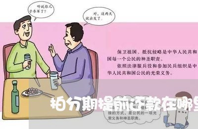 拍分期提前还款在哪里 拍分期提前还款在哪里