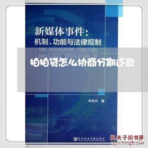 拍拍贷怎么协商分期还款/2023070815047