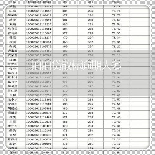 拍拍贷散标逾期大多/2023021604001