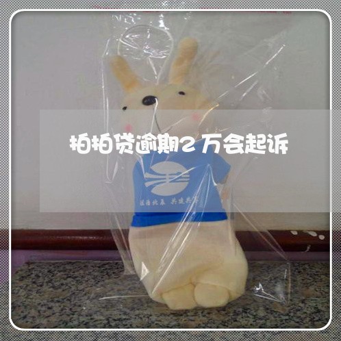 拍拍贷逾期2万会起诉 拍拍贷逾期2万会起诉