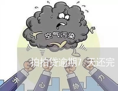 拍拍贷逾期7天还完 拍拍贷逾期7天还完