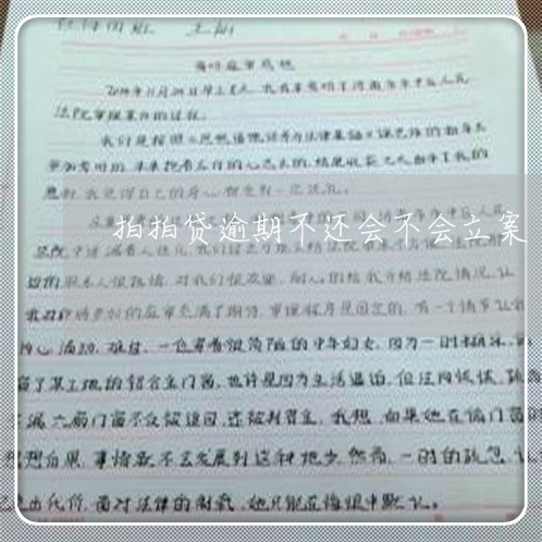 拍拍贷逾期不还会不会立案 拍拍贷逾期不还会不会立案