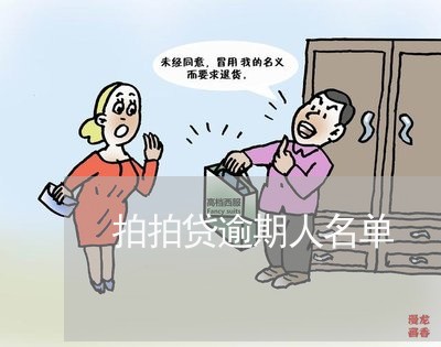 拍拍贷逾期人名单/2023071568291