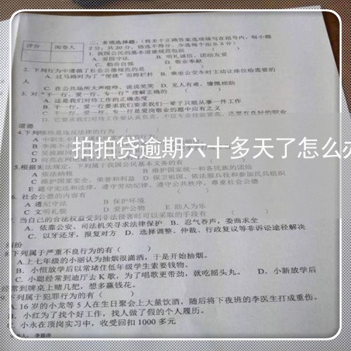 拍拍贷逾期六十多天了怎么办 拍拍贷逾期六十多天了怎么办