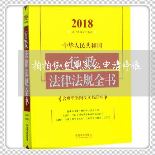 拍拍贷逾期怎么申请停催/2023061882515