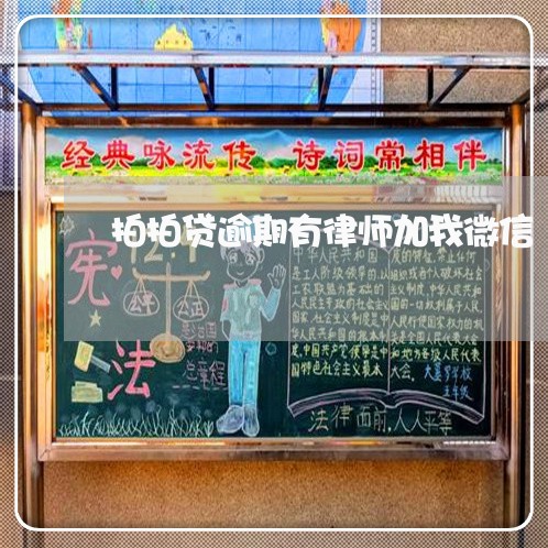 拍拍贷逾期有律师加我微信