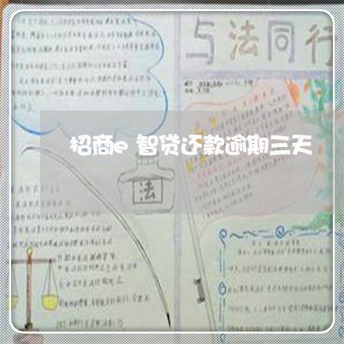 招商e智贷还款逾期三天