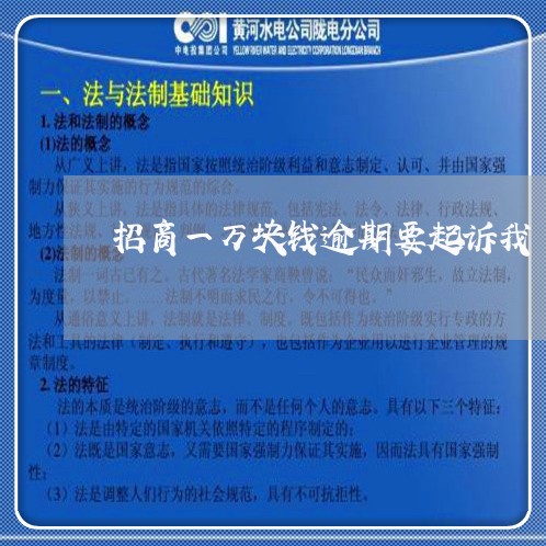 招商一万块钱逾期要起诉我