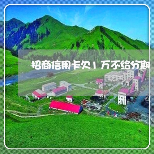 招商信用卡欠1万不给分期 招商信用卡欠1万不给分期