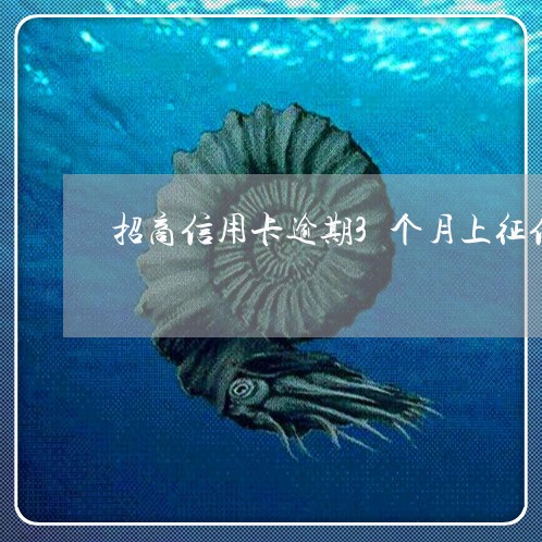 招商信用卡逾期3个月上征信 招商信用卡逾期3个月上征信