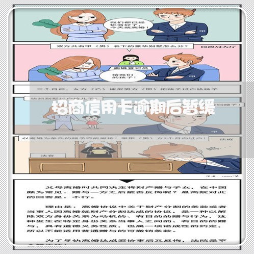 招商信用卡逾期后暂缓/2023061704915