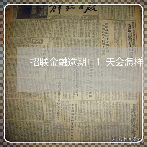 招联金融逾期11天会怎样