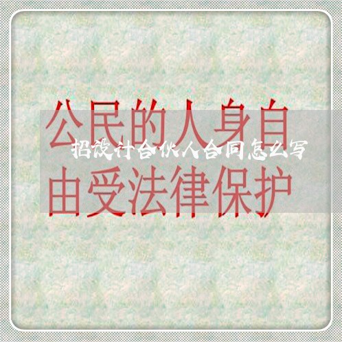 招设计合伙人合同怎么写/2023041560481