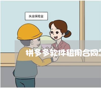 拼多多软件租用合同怎么写/2023011693826 拼多多软件租用合同怎么写/2023011693826