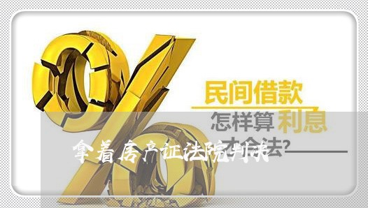 拿着房产证法院判决 拿着房产证法院判决