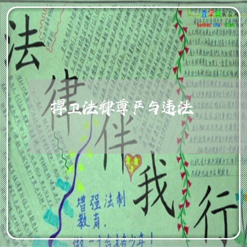捍卫法律尊严与违法