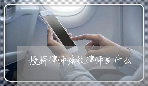 授薪律师绩效律师是什么/2023042550404