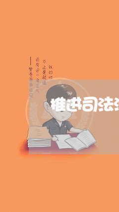 推进司法清明