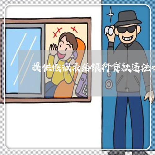 提供假报表给银行贷款违法吗
