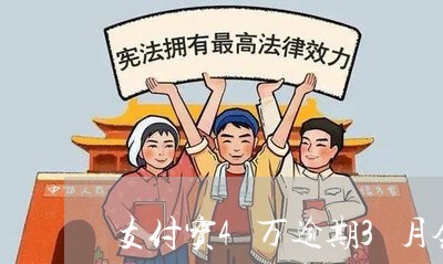 支付宝4万逾期3月会怎么样/2023013060814