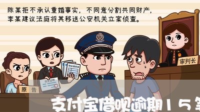 支付宝借呗逾期15笔钱/2023012870917