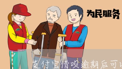 支付宝借呗逾期后可以吗/2023022810795 支付宝借呗逾期后可以吗/2023022810795