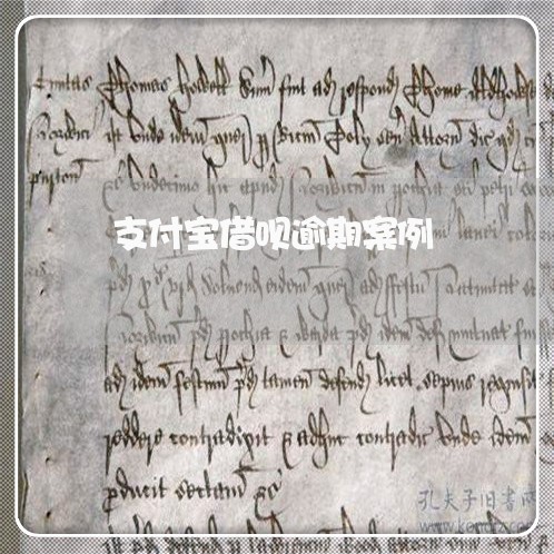 支付宝借呗逾期案例/2023022749606