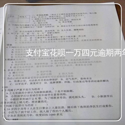 支付宝花呗一万四元逾期两年
