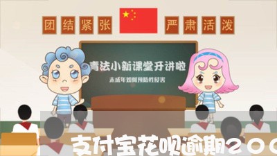 支付宝花呗逾期200多天/2023021054413