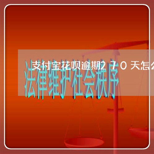 支付宝花呗逾期270天怎么办