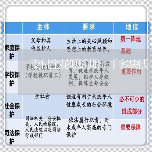 支付宝花呗逾期一千多块钱/2023020954600