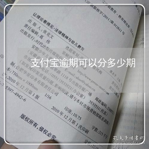 支付宝逾期可以分多少期/2023061861615