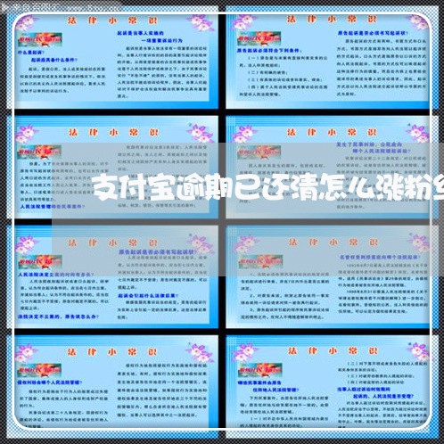 支付宝逾期已还清怎么涨粉丝快 支付宝逾期已还清怎么涨粉丝快