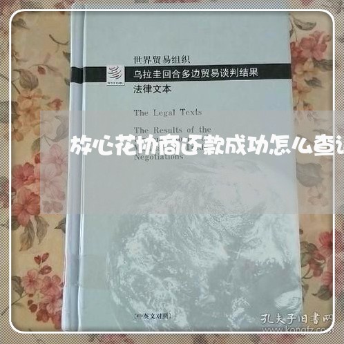 放心花协商还款成功怎么查询/2023071223929