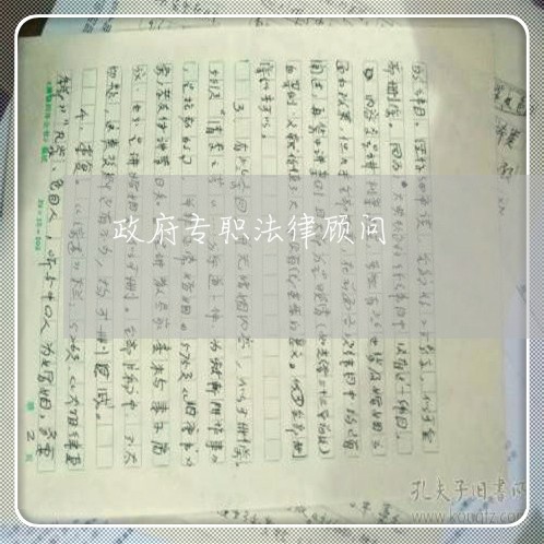 政府专职法律顾问/2023061761837
