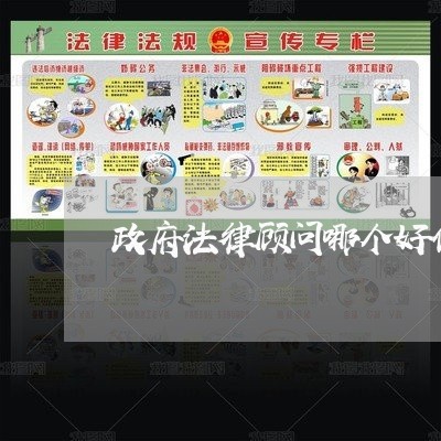 政府法律顾问哪个好做些 政府法律顾问哪个好做些