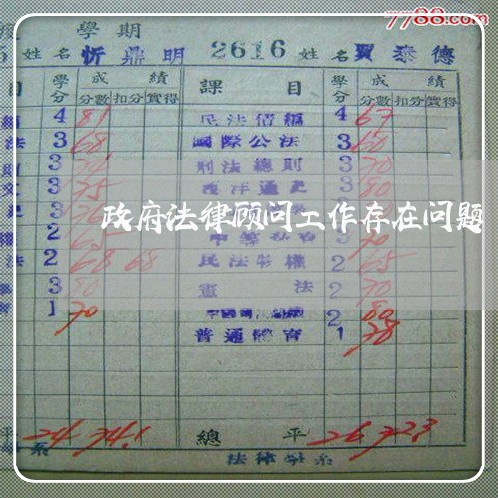政府法律顾问工作存在问题 政府法律顾问工作存在问题