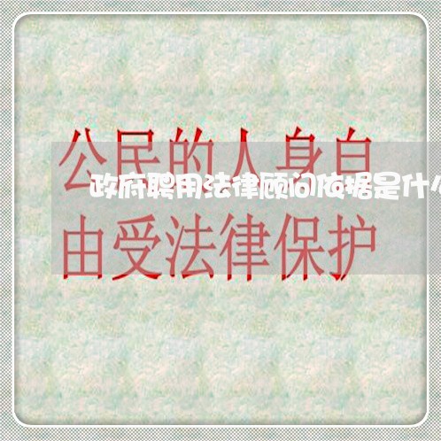政府聘用法律顾问依据是什么 政府聘用法律顾问依据是什么