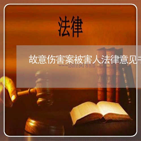 故意伤害案被害人法律意见书