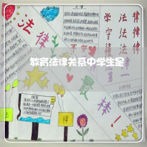 教育法律关系中学生是