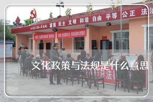 文化政策与法规是什么意思