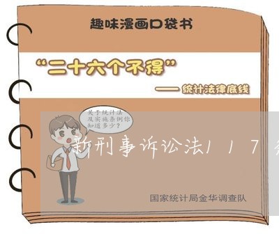 新刑事诉讼法117条内容
