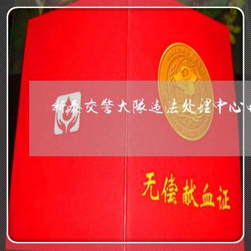 新泰交警大队违法处理中心电话 新泰交警大队违法处理中心电话