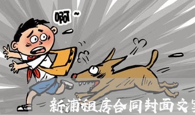 新浦租房合同封面文案怎么写/2023022894036
