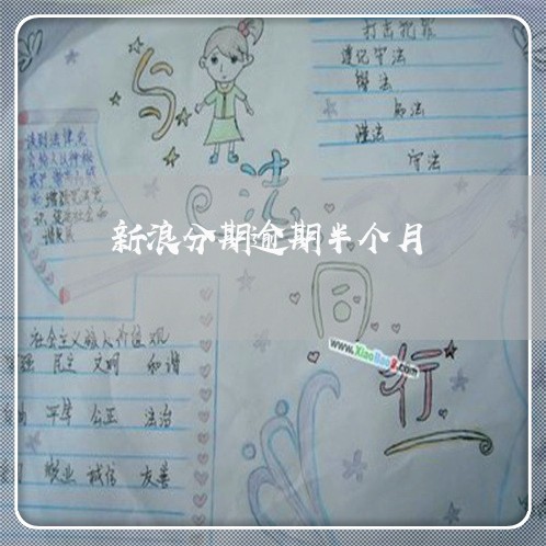 新浪分期逾期半个月
