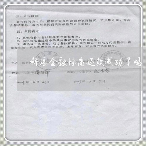 新浪金融协商还款成功了吗/2023070983827